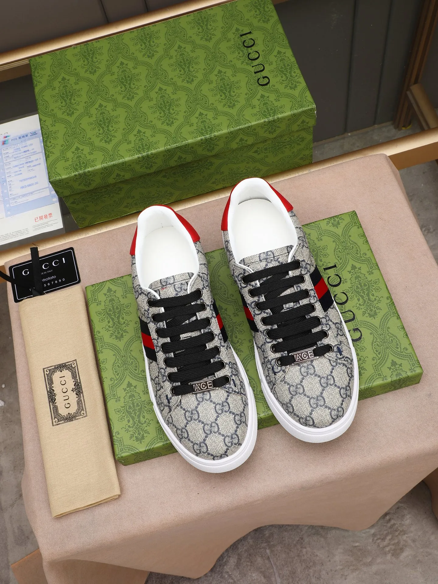 Men's shoes 💰400 [running volume version] GUGGI white shoe series! The fabric is made of imported cowhide➕Gucci special material➕sheep lining➕original rubber outsole, men's size 38-44 (45 can be customized)